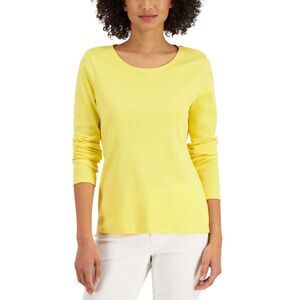 Charter Club Pima Cotton Long Sleeve Top